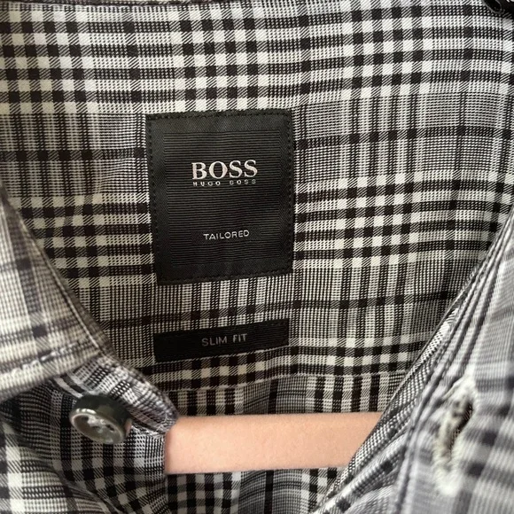 Hugo Boss Monochrome Checkered Shirt - Picture 6 of 7
